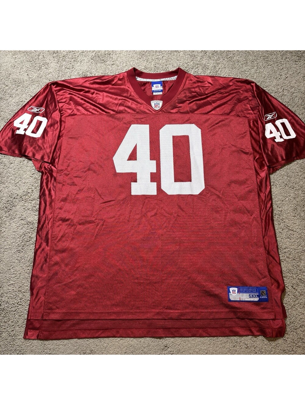 Vintage Reebok NFL Arizona Cardinals Pat Tillman 40 Jersey Mens 4XL Red Football